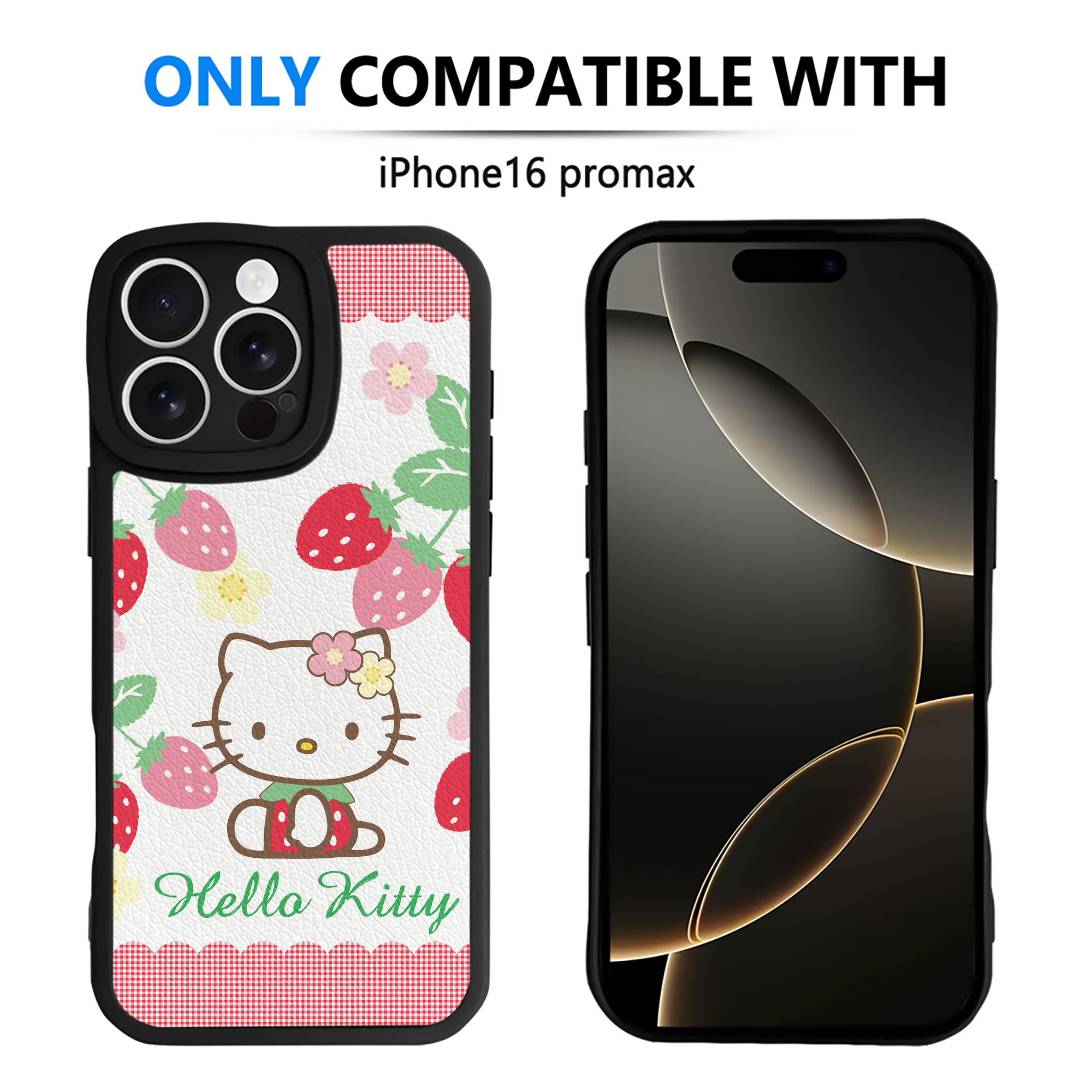 （画像用） Hello Kitty ハローキティ 【iPhone 16シリーズ対応】シリコンスマホケース（レザー調） 材質：シリコン